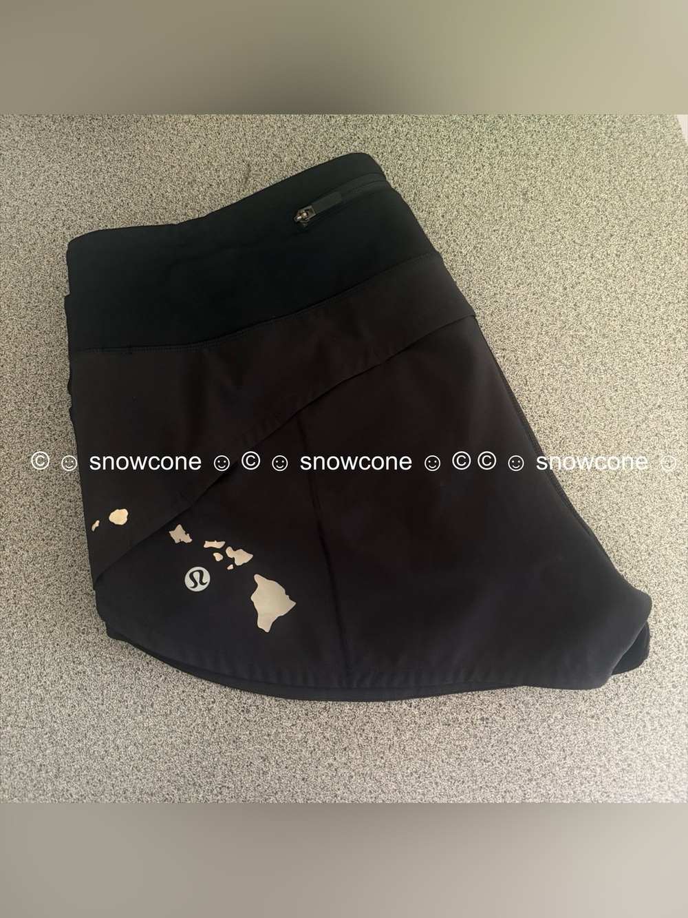 Lululemon Aloha Hawaii Exclusive Speed Up short 2.5” Silver Island logo